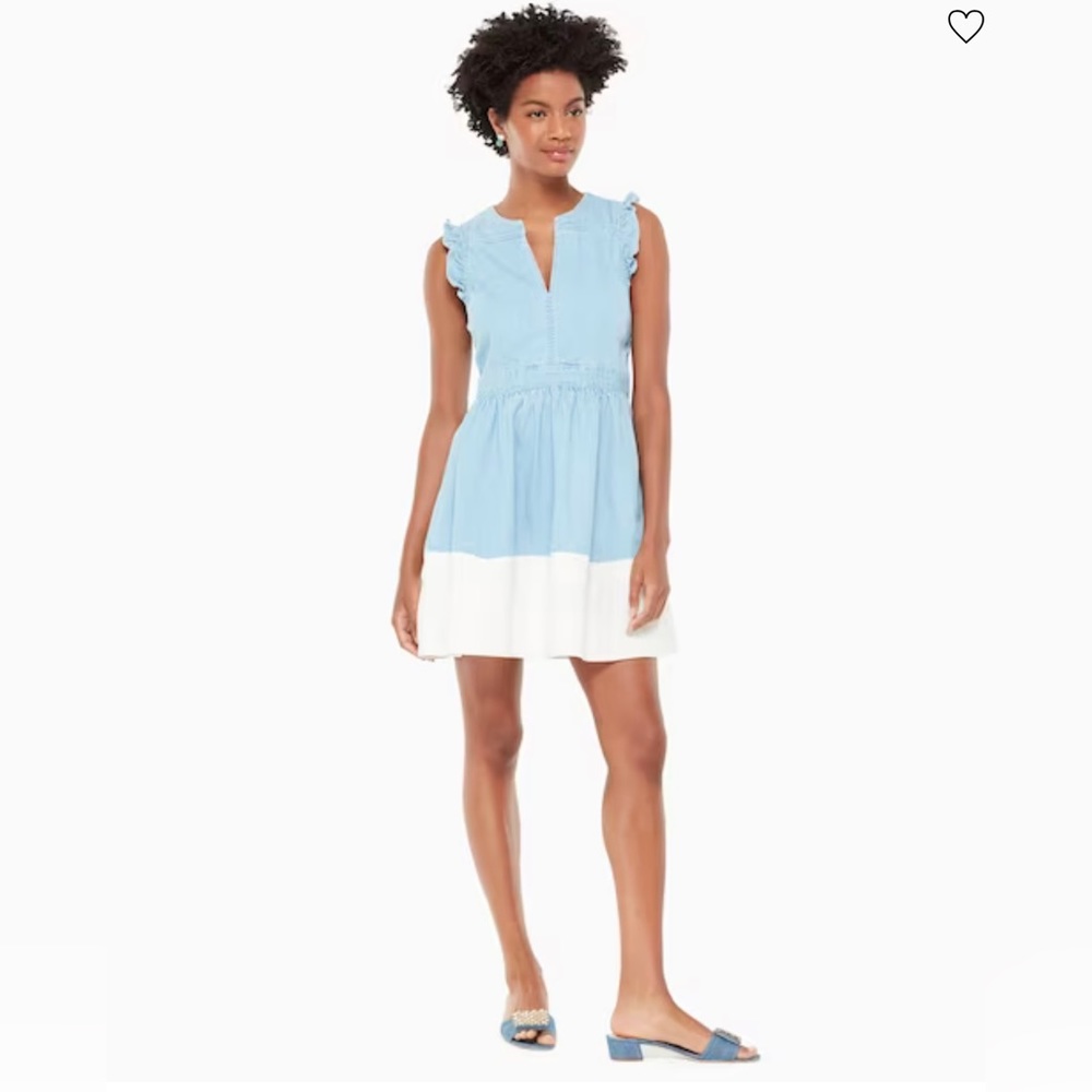 Kate Spade Dip Dye Denim Dress size 14 NWT